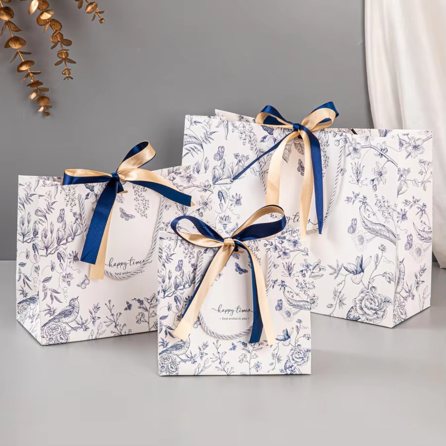 10Pcs Tas Hadiah Kertas Motif  - Luxury Skincare Packaging ulasan dan harga